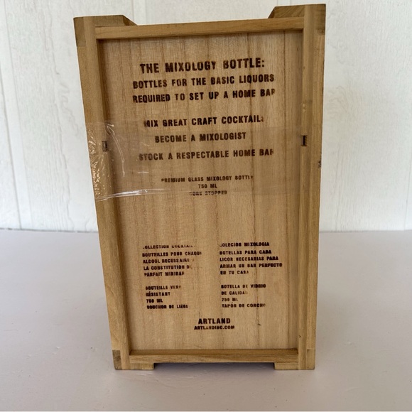 ARTLAND MIXOLOGY GIN DECANTER IN WOODEN CRATE NWT - Picture 16 of 16